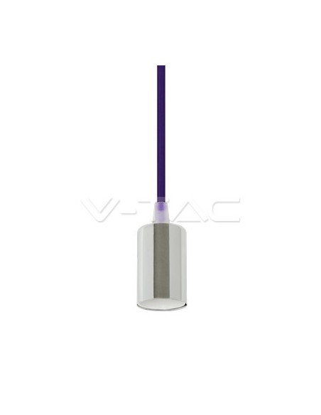 Lampa Plafoniera Crom Metal Lumina Purple