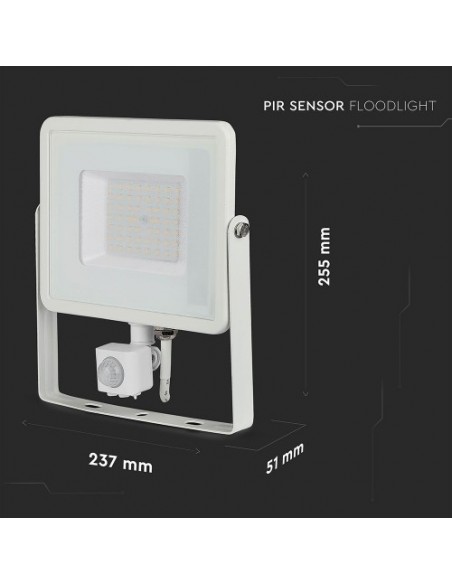 50W Proiector LED Senzor Chip SAMSUNG functie Cut-OFF Corp Alb Cald 3000K