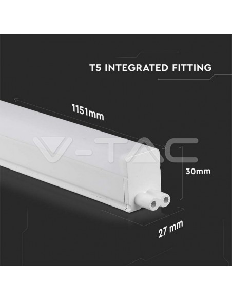 16W LED Batten Fitting Pătrat Cip SAMSUNG  T5 120cm 4000K