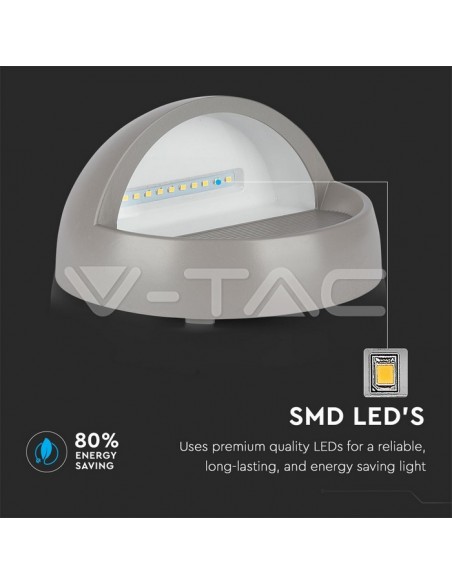 3W LED Scara Light Gri Rotunda 4200k