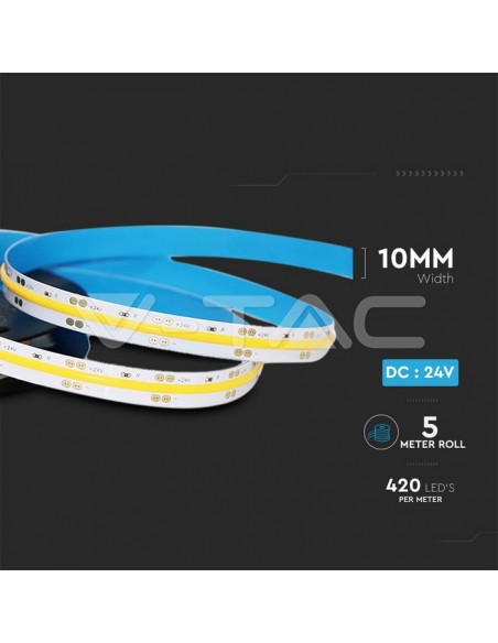 Bandă LED COB Set IP20 24V 6000K 420 LEDs 10W/m /2669 + 3264/